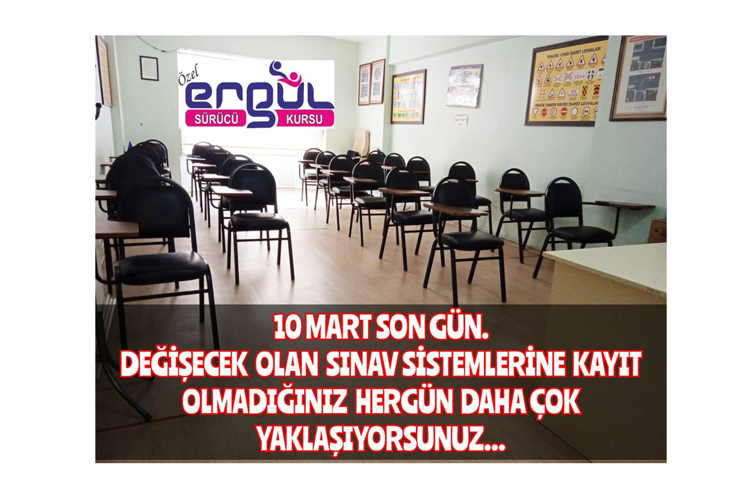 Ergül Sürücü Kursu dersliği
